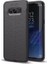 Jopus Samsung Galaxy S8 Kılıf Deri Desenli Lüx Niss Silikon - Siyah + Full Body Ekran Koruyucu (Ön - Arka) 1