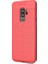 Jopus Samsung Galaxy S9 Plus Kılıf Deri Desenli Lüx Niss Silikon - Kırmızı + Full Body Ekran Koruyucu (Ön - Arka) 1
