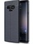 Jopus Samsung Galaxy Note 9 Kılıf Deri Desenli Lüx Niss Silikon - Lacivert + Full Body Ekran Koruyucu (Ön - Arka) 1