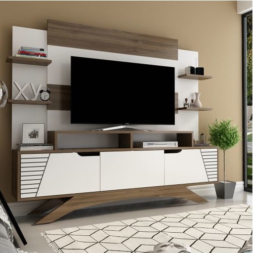 Bmdekor TV Ünitesi Albino Beyaz Ceviz Fiyatı Taksit Seçenekleri