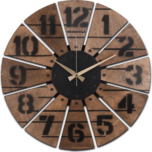 Vedemo Wooden Dekoratif Saat Ahşap Duvar Saati 43 cm Fiyatı