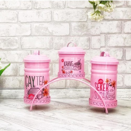 Shaddy Goods Dekoratif Çay Şeker Kahve Saklama Kabı Pembe Fiyatı