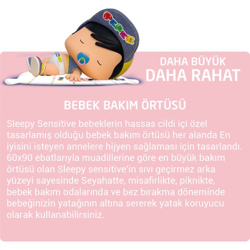 Sleepy Bebek Bakım Örtüsü 10�lu 60x90 cm 10 Paket Fiyatı