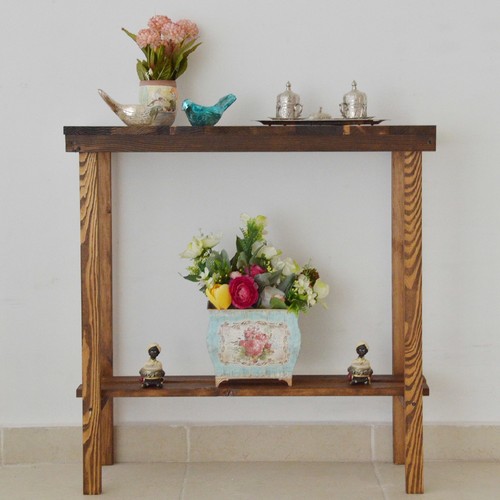 Masif Ağaç Meşe Rengi 80x30 cm Dresuar Fiyatı Taksit Seçenekleri