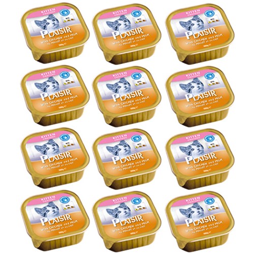 Plaisir Tavuklu &amp; Milk Yavru Kedi Maması 100 gr (12 Al 10 Fiyatı