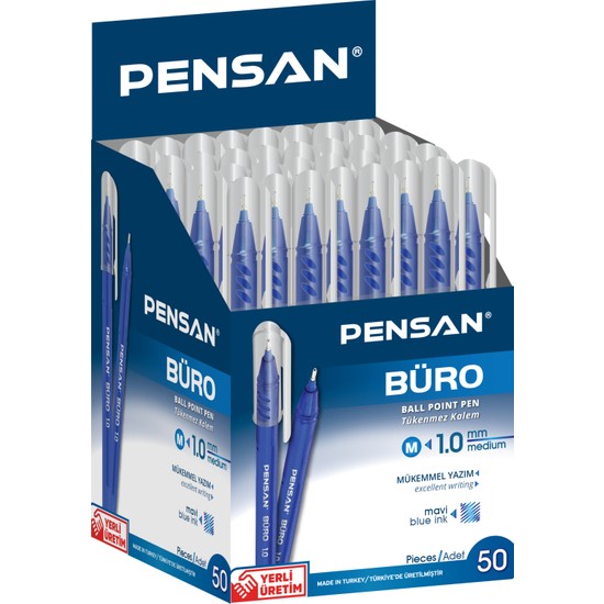 Pensan Büro Mavi Tükenmez Kalem 50'li Paket