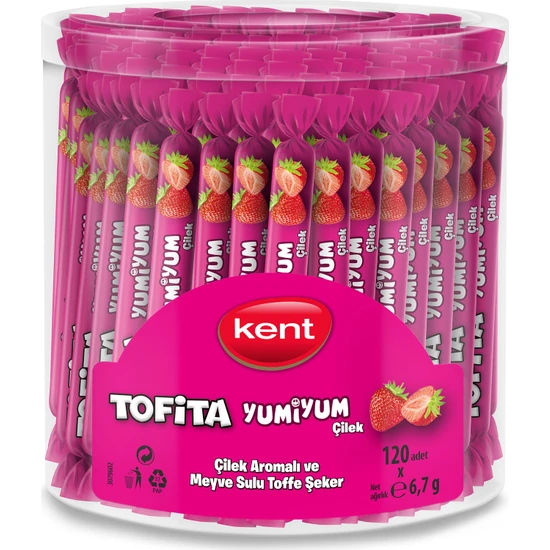 Kent Tofita Yumi Çilek 120'Li Kutu