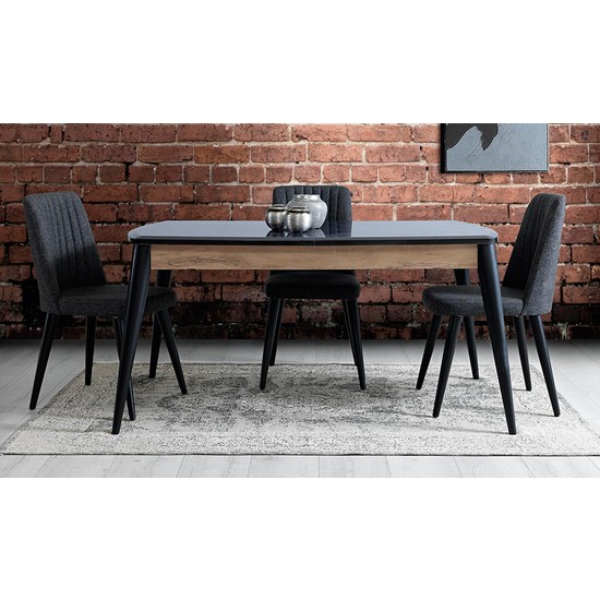Cadde Yıldız Zeta Black Yemek Masası Takımı Fiyatı
