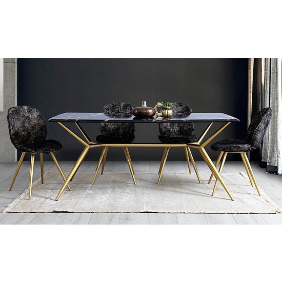 Cadde Yıldız Akustik Siyah Yemek Masası Takımı Fiyatı