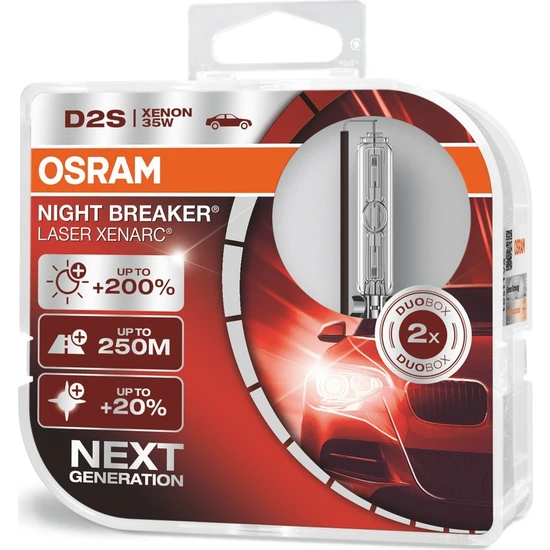 Osram Next Generation D2S Night Breaker Laser Xenarc Xenon Ampül +%200 35W