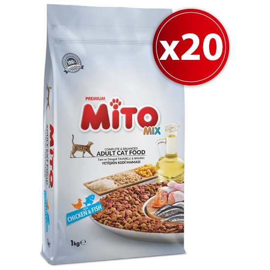 Mito Mix Adult Cat Tavuklu ve Balıklı Renkli Taneli Yetişkin Fiyatı