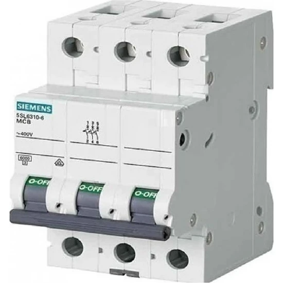 Siemens C Tip 32 Amper Üç Fazlı Anahtarlı Otomatik Sigorta (Trifaze) 5Sl Serisi 5Sl6332-7Ya