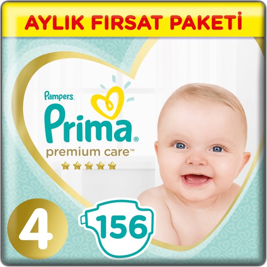 Prima Bebek Bezi Premium Care 4 Beden 156 Adet Maxi Aylık Fiyatı