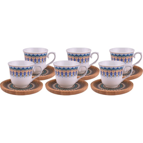 Bambum Kallavi 6 Kişilik Desen Altlıklı Kahve Takımı Fiyatı