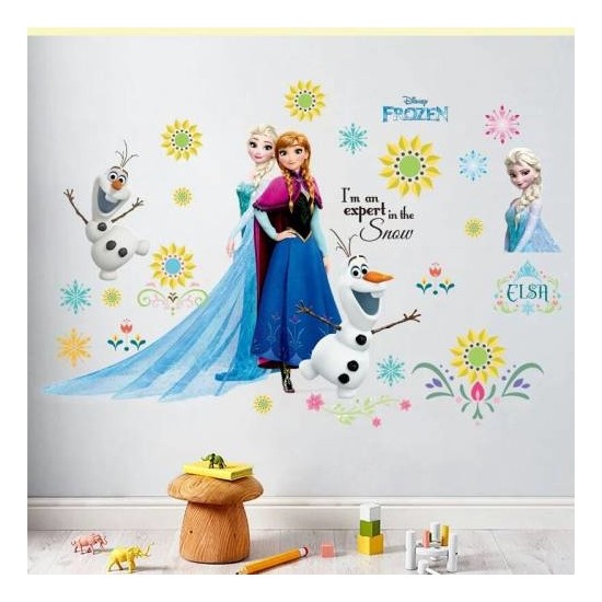 Htc Elsa Anna Frozen Karlar Ülkesi Bebek Odas Duvar Sticker Fiyatı