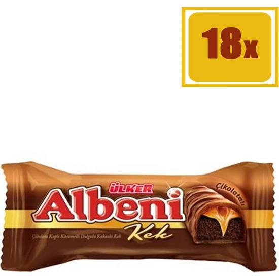 Ülker Albeni Çikolata Kaplamalı Kek 43 gr 18'Li Set