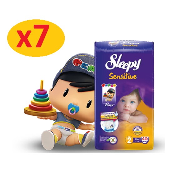 Sleepy Sensitive Bebek Bezi 2 Beden Mini 40x7 (280 Adet