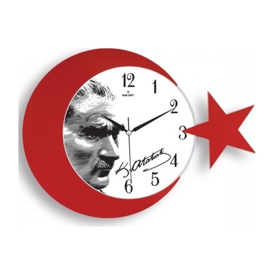 Galaxy Duvar Saati Ayyildiz Atatürk Duvar Saati Fiyatı