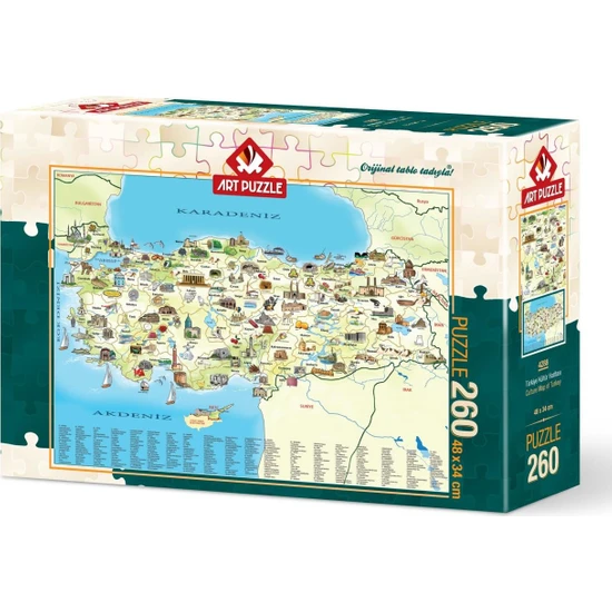 Art Puzzle Türkiye Kültür Haritası 260 Parça Puzzle