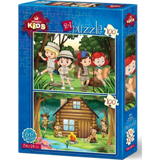Art Çocuk Puzzle İzci Kampı 2x100 Parça Puzzle