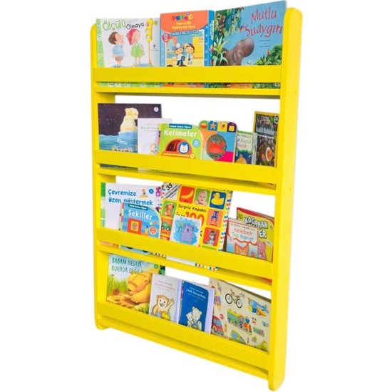 Novatıc Çocuk Odası Eğitici Montessori Kitaplık Duvar Rafı 4 Fiyatı