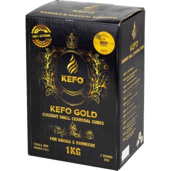 Kefo Gold 1 Kg Hindistan Cevizi Kömürü Nargile Kömürü
