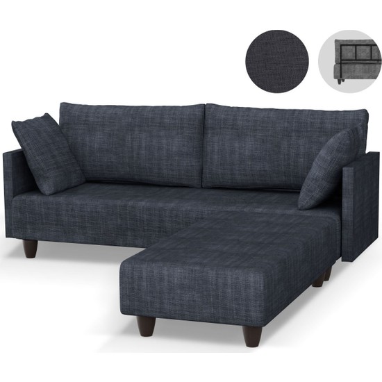 Gaga Mobilya Tavus Köşe Takım Antrasit Fiyatı Taksit Seçenekleri