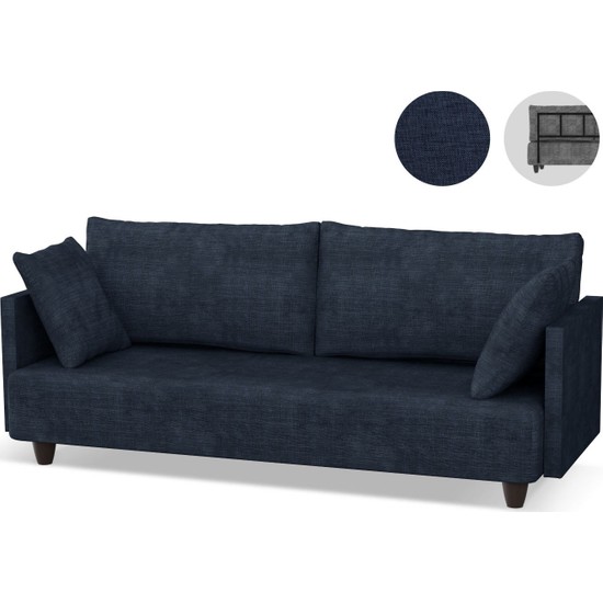 Gaga Mobilya Tukan 3lü Kanepe Lacivert Fiyatı