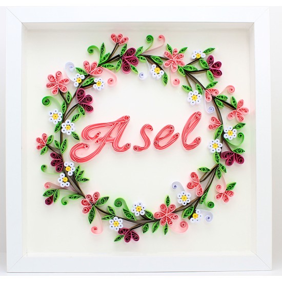 Renkli Hayallerim Kır Bahçesi Quilling İsimli Duvar Süsü Fiyatı Renkli Hayallerim Kır Bahçesi Quilling İsimli Duvar Süsü Fiyatı
