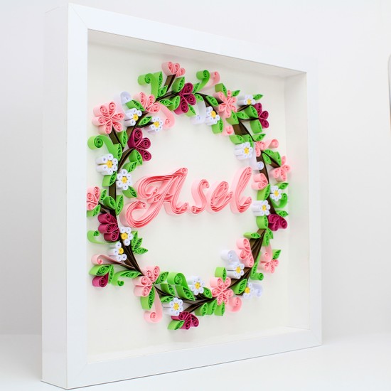 Renkli Hayallerim Kır Bahçesi Quilling İsimli Duvar Süsü Fiyatı Renkli Hayallerim Kır Bahçesi Quilling İsimli Duvar Süsü Fiyatı