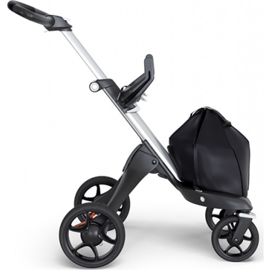 Stokke V6 Bebek Arabası Gri Şase Siyah Deri Tutma Kollu Fiyatı