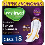 Molped Supernight Uzun Süper Ekonomik Ped 18 li