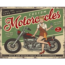 Sticker Atölyesi Pin Up Girl-Motor-Garaj-Vintage STICKER-14149