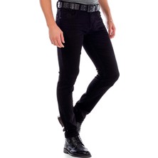 Cipo & Baxx CD319A Siyah Slim Fit Rahat Erkek Jean Kot Pantolon