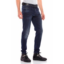 CD540 Lacivert Basic Cep Dikişli Erkek Kot Pantolon