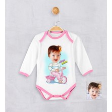 BK Kişiye Özel Karikatürlü Kız Bebek Zıbın - 3