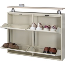 Kaser Krem 2+2 Metal Ayakkabılık