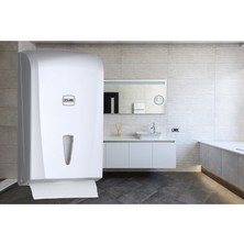 Şeker Portakalım Vialli K21M Banyo Mutfak Lavabo Pratik Z Katlı Kağıt Havlu Dispenseri Kapasite 400 Kağıt Gri