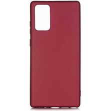 Galaxy Note 20 Kılıf Silikon Yumuşak Dokulu Premium- Mürdüm