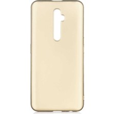 Nevarium Oppo Reno 2z Kılıf Silikon Yumuşak Dokulu Premium- Gold