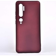 Xiaomi Mi Note 10 Kılıf Silikon Yumuşak Dokulu Premium- Mürdüm