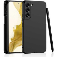 Nevarium Galaxy S22 Plus Kılıf Kalemli Kıpta Kapak - Siyah
