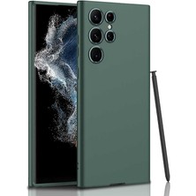 Galaxy S22 Ultra Kılıf Sert Kıpta Kapak - Koyu Yeşil