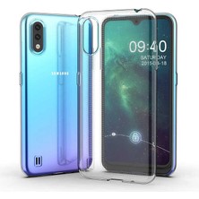 Galaxy A01 Kılıf Şeffaf Silikon Lüx