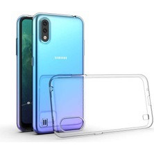 Galaxy A01 Kılıf Şeffaf Silikon Lüx