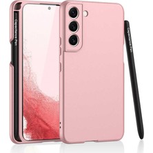 Galaxy S22 Plus Kılıf Kalemli Kıpta Kapak - Rose Gold