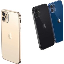 Nevarium Apple iPhone 12 Pro Max Kılıf Mat Gbox Kapak - Gümüş