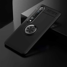 Nevarium Xiaomi Mi 10 Kılıf Yüzüklü Silikon Range - Siyah