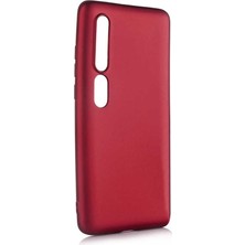 Nevarium Xiaomi Mi 10 Kılıf Silikon Yumuşak Dokulu Premium- Mürdüm
