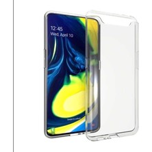 Galaxy A80 Kılıf Şeffaf Silikon Lüx